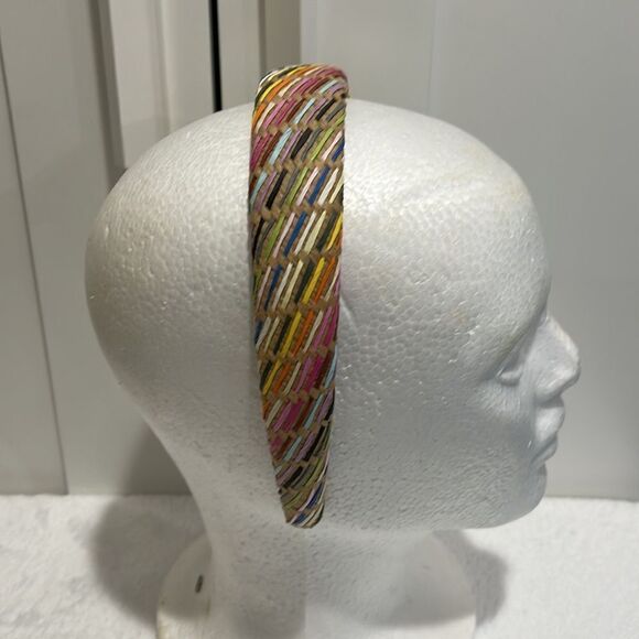 Brand New!! Basket weave rainbow colored headband - Picture 3 of 4